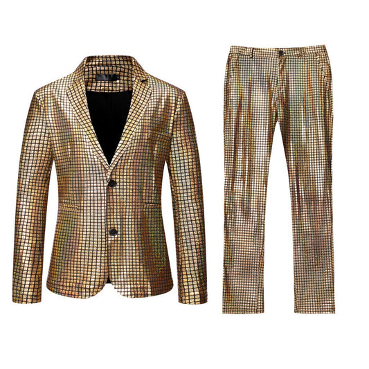 Conjunto de Pantalones Cuadros Arcoíris con Efecto Bronceado
