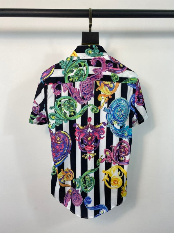 Camisa Playera Estampada para Hombre - Tendencia de Moda Europea y Americana