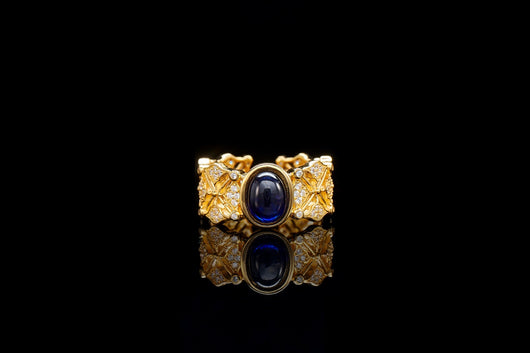 Anillo de Zafiro Chapado en Plata 925 de Lujo - Image 4
