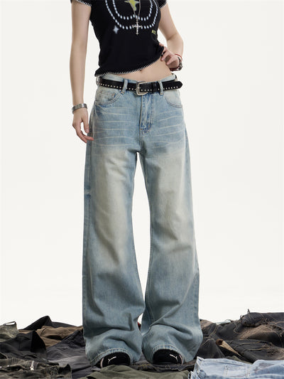 Jeans Vintage Desgastado Suelto con Efecto Whiskers para Mujer - Image 7
