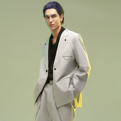 Traje Casual Minimalista Hombre con Botón Magnético - Image 5
