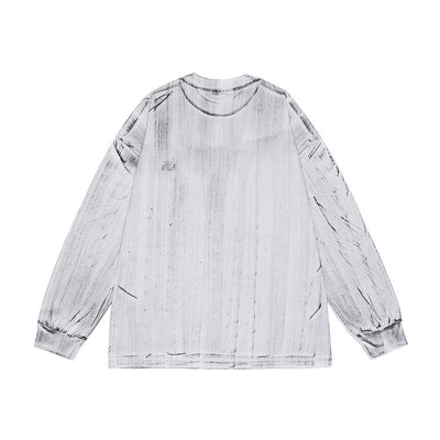 Camiseta Casual de Manga Larga para Hombre con Diseño Artístico Splash - Image 6