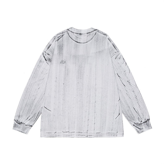 Camiseta Casual de Manga Larga para Hombre con Diseño Artístico Splash - Image 6