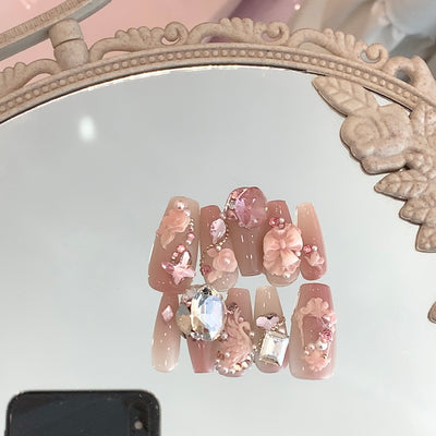 Uñas de Cristal Luxury con Personalizaciónes de Luz Hada - Image 8