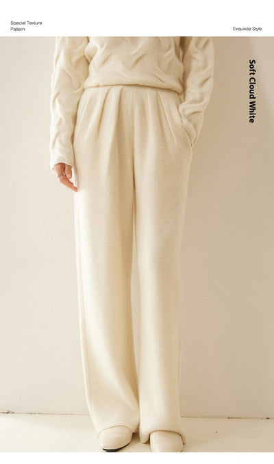 Pantalones Anchos de Cachemira para Mujer Otoño e Invierno - Image 22