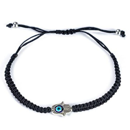 Pulsera de Pareja Tejida con Palma y Ojos - Diseño Europeo y Americano - Image 4