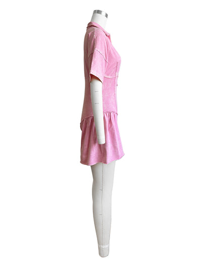 Jumpsuit Overol Holgado de Cuello Vuelto y Cintura Ajustable - Image 33