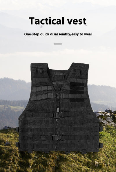 Chaleco Táctico Protector Negro para Actividades al Aire Libre - Image 9