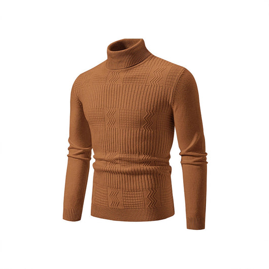 Suéter Jacquard Hombre en Color Sólido para Abrigo - Image 4
