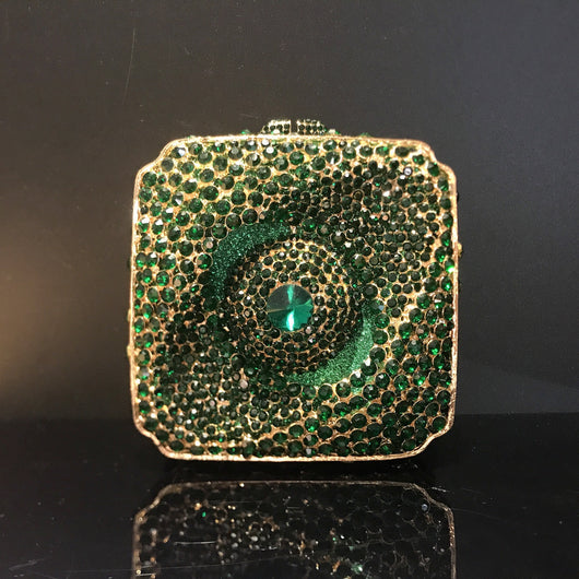 Bolso de Noche Cuadrado Brillante con Cristales de Diamante para Mujer - Image 8
