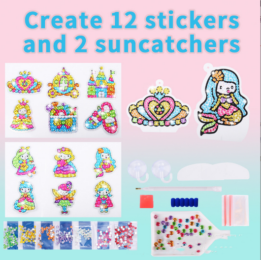 Pegatinas de Pintura de Diamante Infantil con Diseños de Caricaturas - Image 4