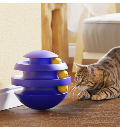 Torre Interactiva para Gatos con Plataforma Giratoria y Pelota - Juguete Entrenamiento Felino - Image 10