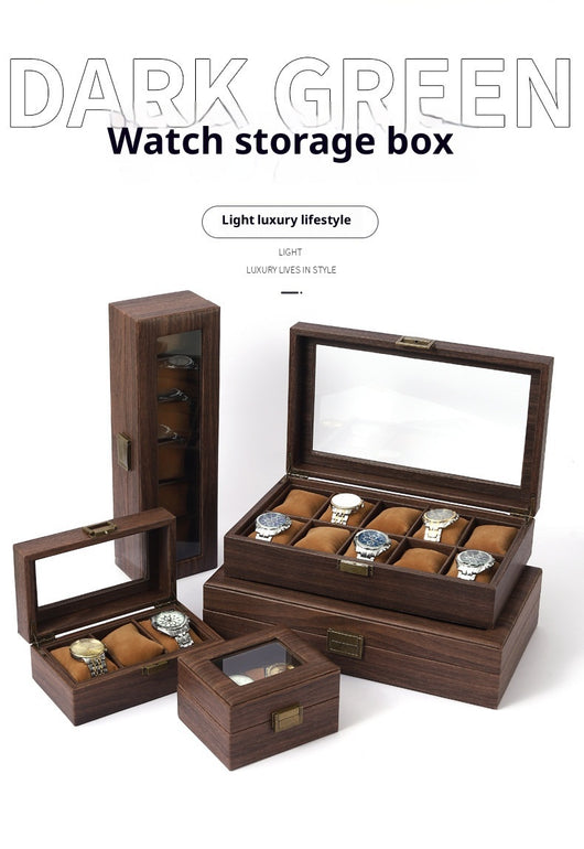 Caja Organizadora de Relojes Retro con Acabado Cuero PU y Diseño Madera - Image 18