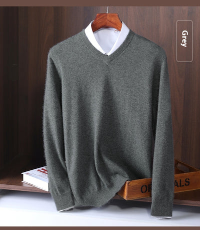 Suéter Escote V Lana Estilo Coreano - Polera Base Versátil - Image 37