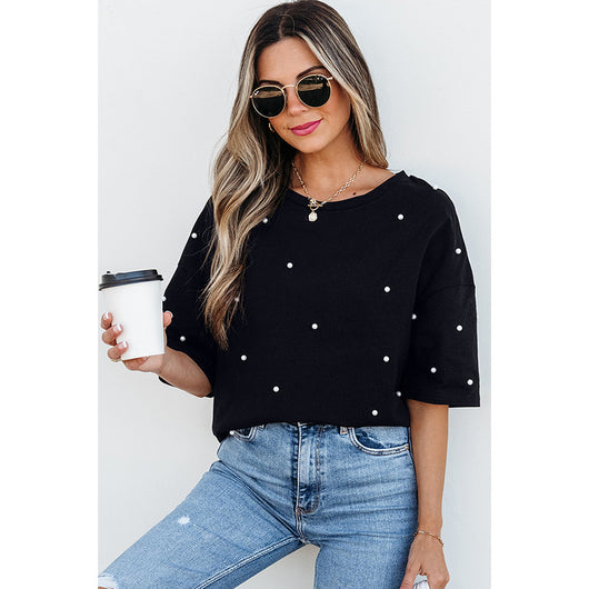 Blusa Elegante de Cuello Redondo y Manga Corta - Tendencia Europa y América - Image 4