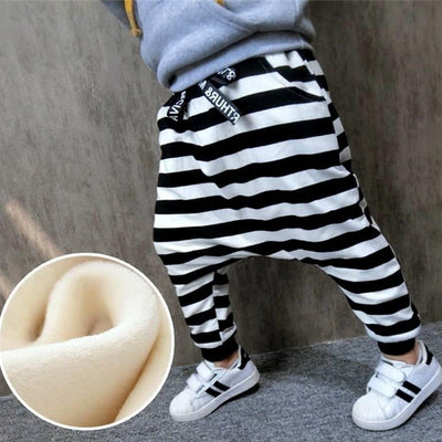 Pantalones Infantiles a Rayas con Forro de Cachemira - Image 2