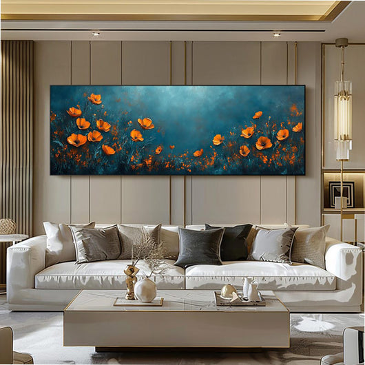 Cuadro de Flores Abstracto Pintado a Mano al Óleo sobre Lienzo - Decoración Original para Pared - Image 7