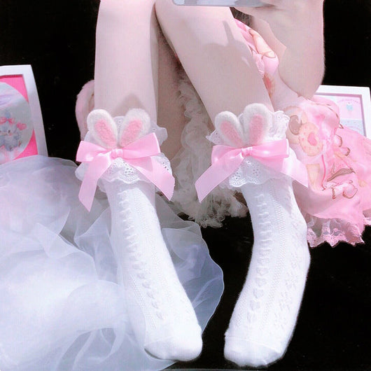 Calcetines Divertidos con Orejas de Conejo en 3D para Mujer - Image 6