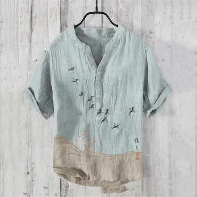 Camisas de Verano para Hombre Estilo Trendy Tres Botones - Image 8