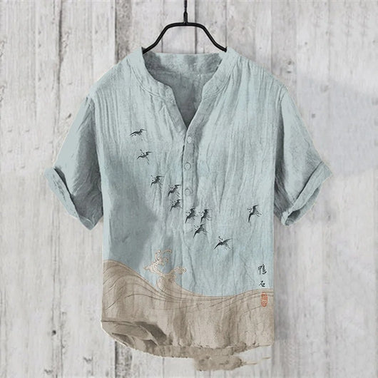 Camisas de Verano para Hombre Estilo Trendy Tres Botones - Image 8