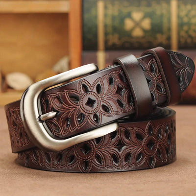 Cinturón para Mujer Vintage con Patrón Calado y Hebilla Pin - Tendencia Actual - Image 10