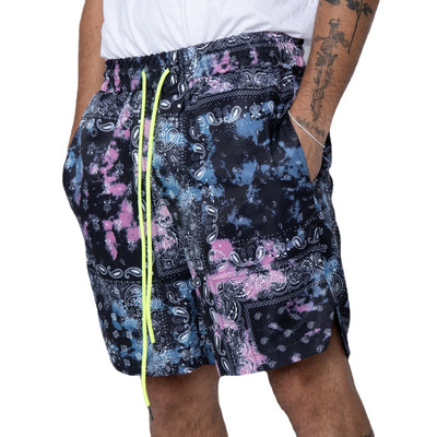 Pantalones Sueltos de Baloncesto Hip-hop Flor de Cajú para Hombre - Image 3