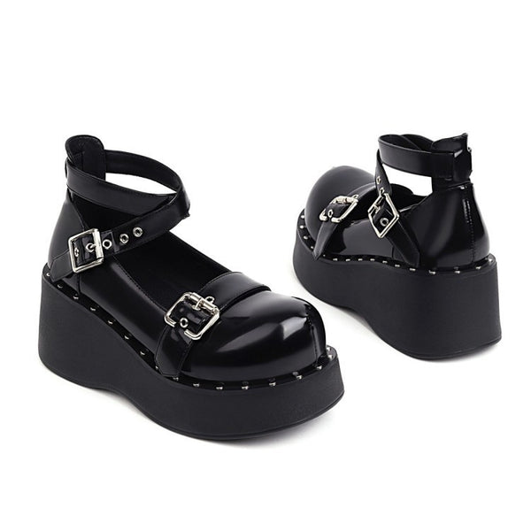 Zapatos Retro Otoñal con Suela Gruesa para Mujer Talla Grande - Image 3