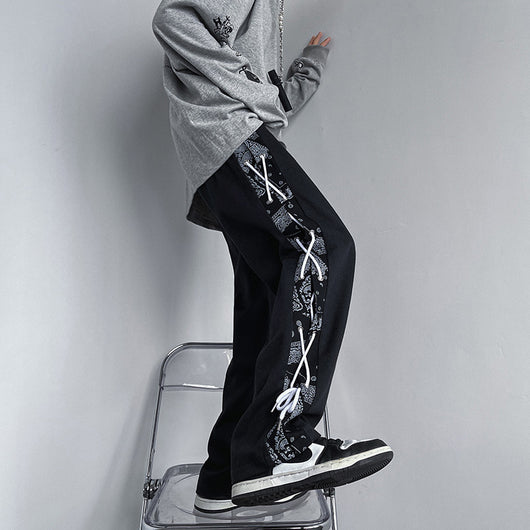 Overol de Invierno Estilo Urbano con Estampado Flor de Cashew para Hombre - Image 9