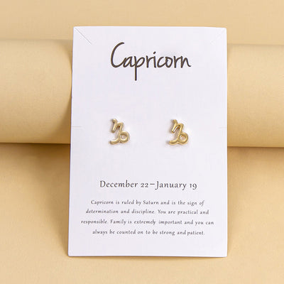 Aretes de los Doce Signos del Zodiaco en Oro y Plata - Image 28