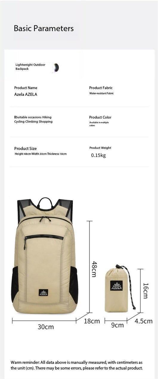 Mochila de Senderismo Ligera AZELA, Blanca para Viajes al Aire Libre con Múltiples Bolsillos y Correas Transpirables - Image 31