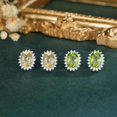 Aretes de Plata 925 con Topacio Natural y Peridoto - Joyería Fina de Lujo - Image 6