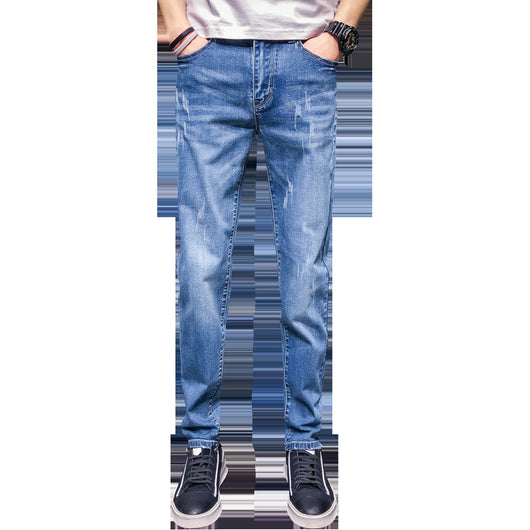 Pantalones Denim Slim Stretch Estilo Coreano para Hombre - Verano Casual - Image 5