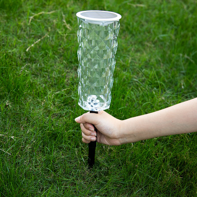 Lámpara Solar de Jardín con Cristal Multicolor Rosa - Luz LED Romántica - Image 3