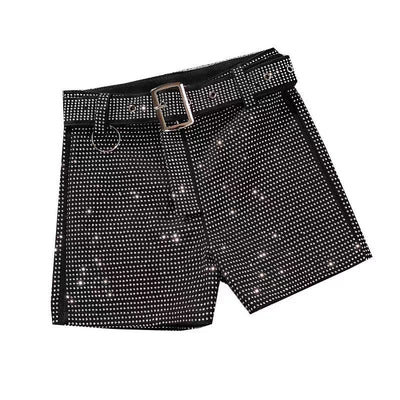 Shorts Vaqueros Elásticos con Diamantes para Mujer - Ajuste Slim - Image 9