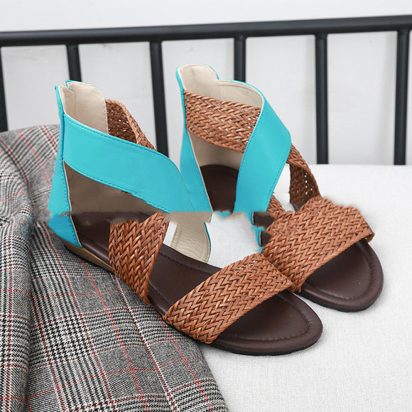 Sandalias Bohemias para Mujer con Cuña y Tejido Trenzado - Estilo Verano