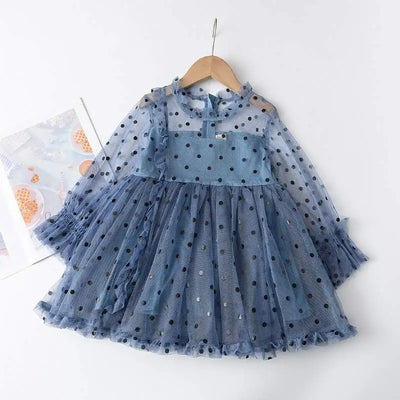 Vestido de Malla Manga Larga para Niñas - Colección Otoño - Image 7