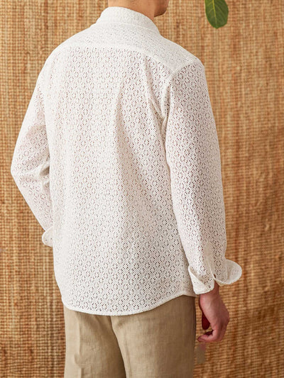 Camisa Casual de Manga Larga con Cuello Abierto y Tela Respirable - Image 4