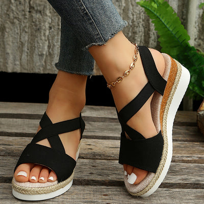Sandalias Cuña Gladiadora Plataforma Mujer Cómodo Verano - Image 9