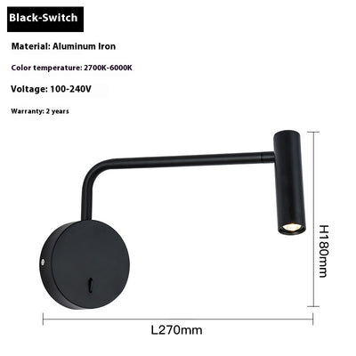 Lámpara de Pared Minimalista para Lectura con Brazo Articulado - Image 5