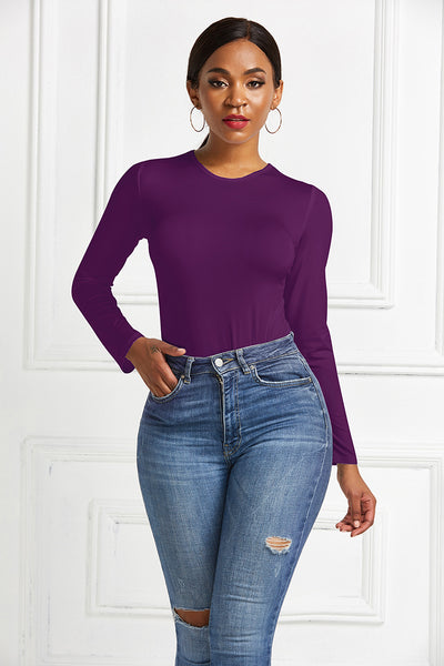 Body Ajustado Mujer Manga Larga Cuello Redondo - Image 24