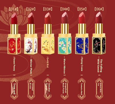Estuche de Lápices Labiales Estilo Chino Imperial con Grabados Artesanales - Image 8