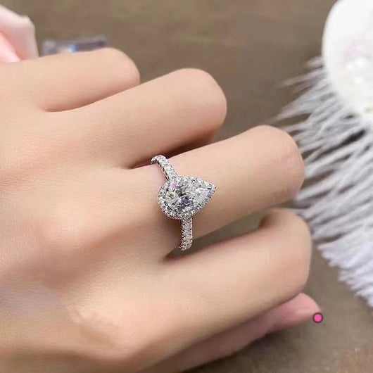 Anillo de Diamante Drop Mosan con Circonitas Brillantes - Image 11