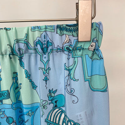 Falda Midi Estampada de Seda con Cintura Elástica Goddess - Image 11