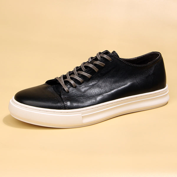 Zapatos Casuales de Cuero Vintage Efecto Gastado