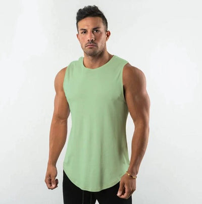 Musculosa Deportiva de Algodón Liso para Hombre - Image 13