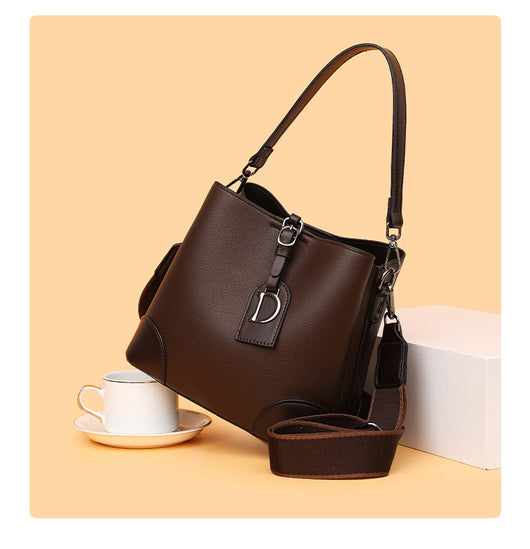 Bolso Bucket Bandolera Bicolor para Mujer - Image 19