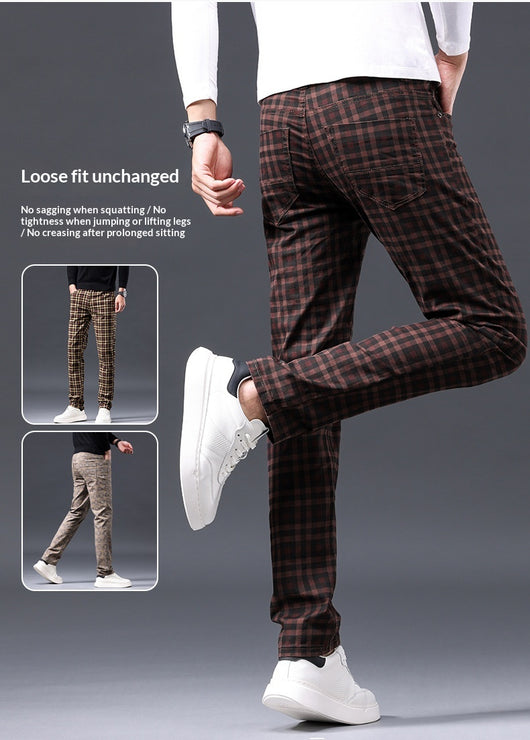 Pantalones Casuales de Algodón Estilo Británico para Hombre - Image 14