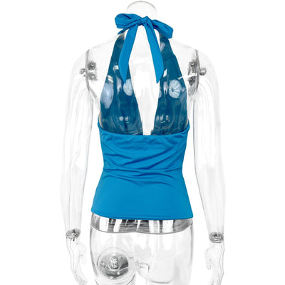 Blusa Sin Hombros Espalda Descubierta con Detalles de Amarre - Image 15