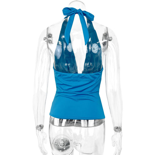 Blusa Sin Hombros Espalda Descubierta con Detalles de Amarre - Image 15