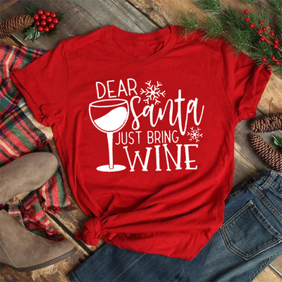 Playera de Pareja Navideña con Copas de Vino para Él y Ella - Image 5